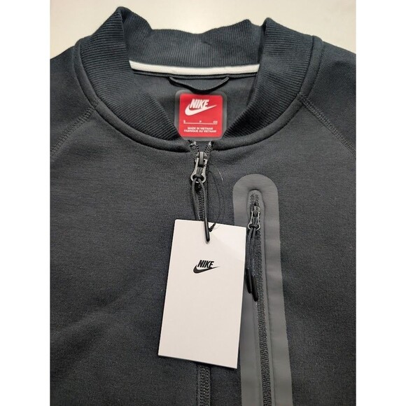 Nike Sportswear Tech Fleece Bomber Full Zip Jacket Black FB8008-010 Men's Small - Picture 6 of 12